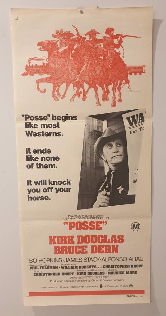 ORIGINAL DAYBILL MOVIE POSTER - POSSE -1975