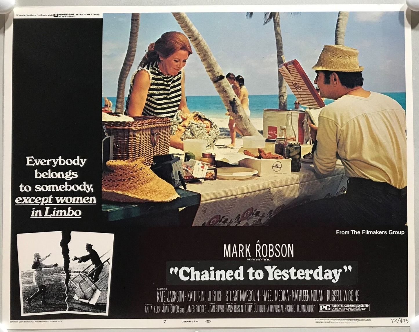 ORIGINAL LOBBY CARDS - CHAINED TO YESTERDAY aka "Limbo" - 1972 - set of 8