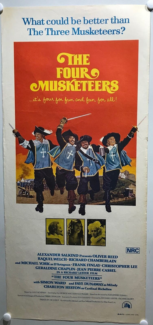 ORIGINAL DAYBILL MOVIE POSTER - THE FOUR MUSKETEERS - 1974