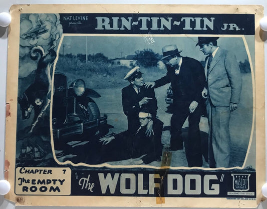 ORIGINAL SERIAL LOBBY CARD - THE WOLF DOG (a) - 1933 - Ch 7 "The Empty Room" ...