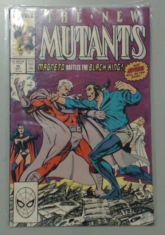 COMIC BOOK MAGAZINE - THE NEW MUTANTS MAGNETO BATTLES BLACK KING #75