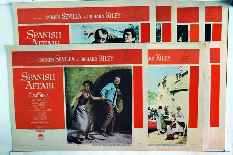 ORIGINAL LOBBY CARDS - SPANISH AFFAIR - 1957 - set of 8