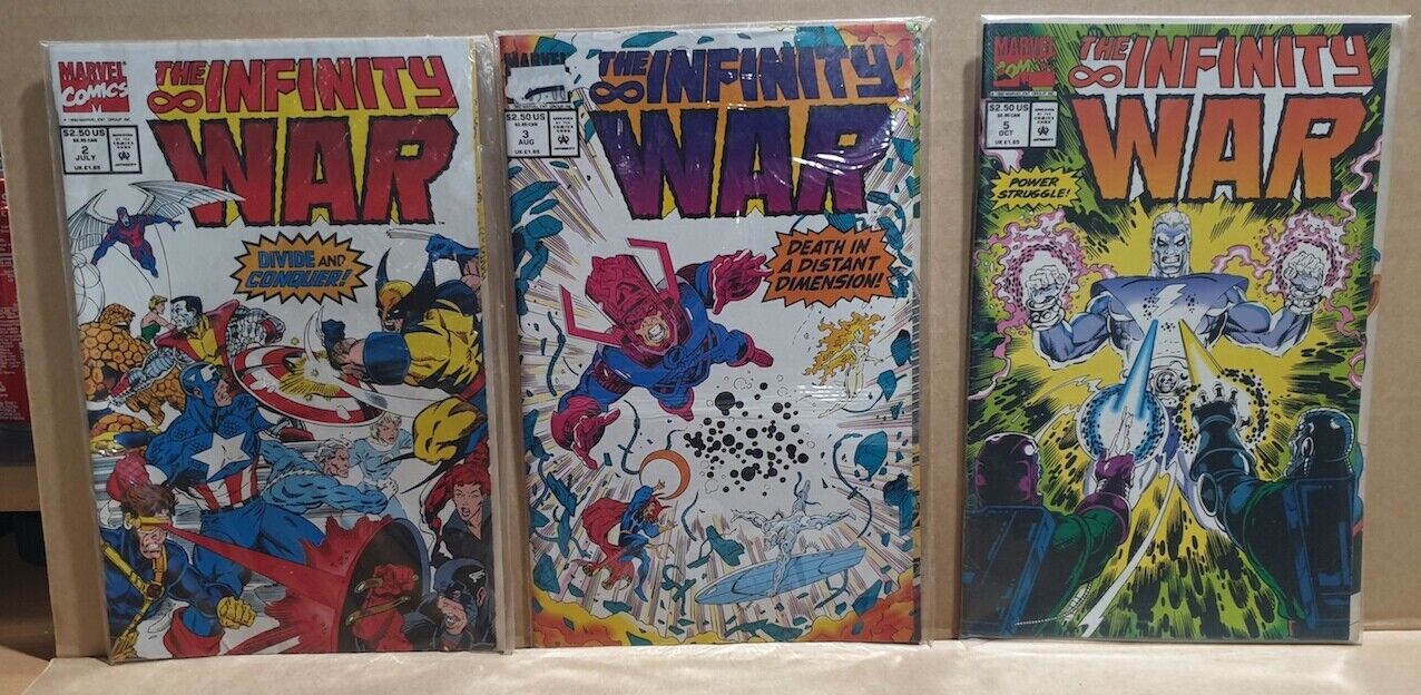 COMIC BOOK - THE INFINITY WAR 2 3 & 5 MARVEL CAPTAIN AMERICA