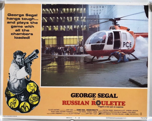 ORIGINAL LOBBY CARDS - RUSSIAN ROULETTE - 1975 - set of 8