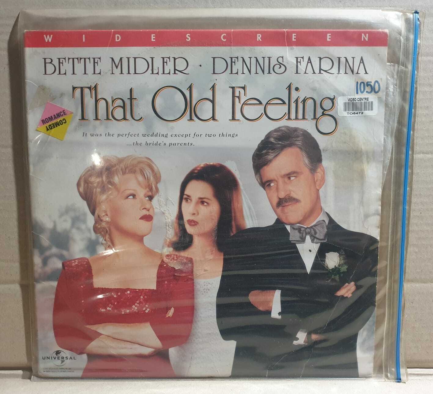 LASERDISC MOVIE - THAT OLD FEELING - Bette Midler, Dennis Farina