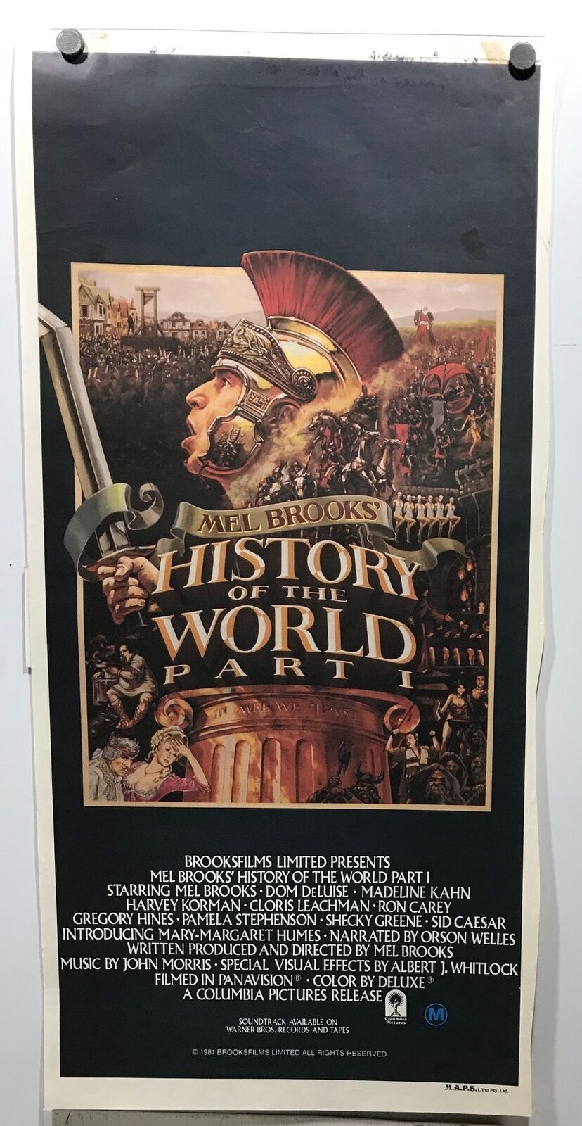 ORIGINAL DAYBILL MOVIE POSTER - HISTORY OF THE WORLD - PART I