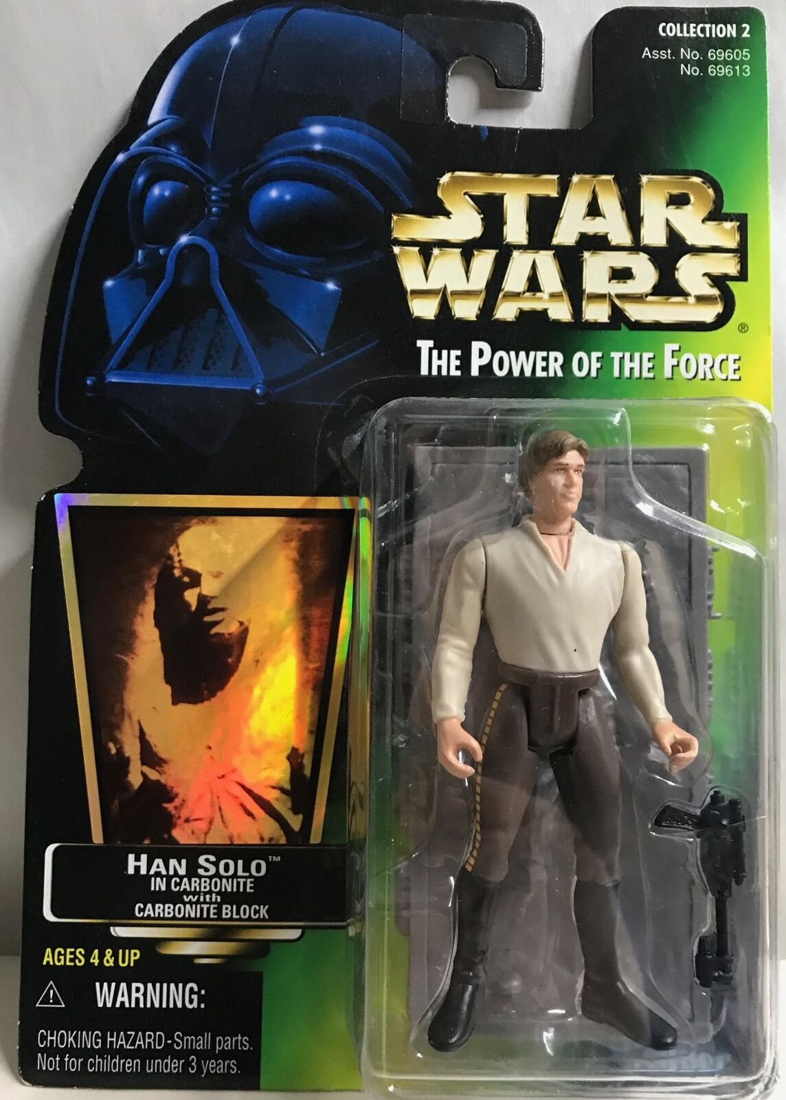 STAR WARS - KENNER - POTF - HAN SOLO - "IN CARBONITE" - with Carbonite Block