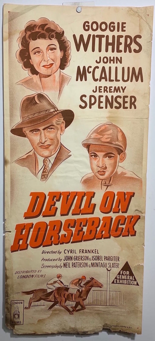 ORIGINAL DAYBILL MOVIE POSTER - DEVIL ON HORSEBACK