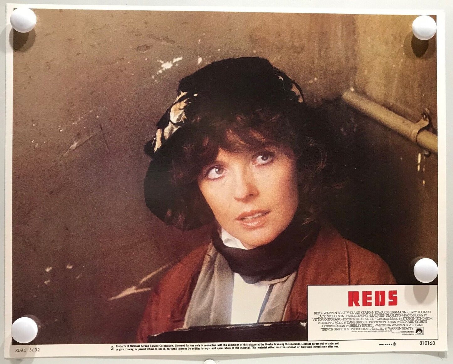 ORIGINAL LOBBY CARDS - REDS - 1981 - set of 8