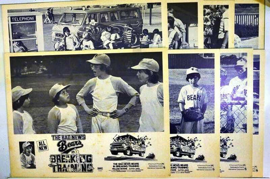 ORIGINAL LOBBY CARDS - BAD NEWS BEARS IN BREAKING TRAINING - 1977 - set of 8