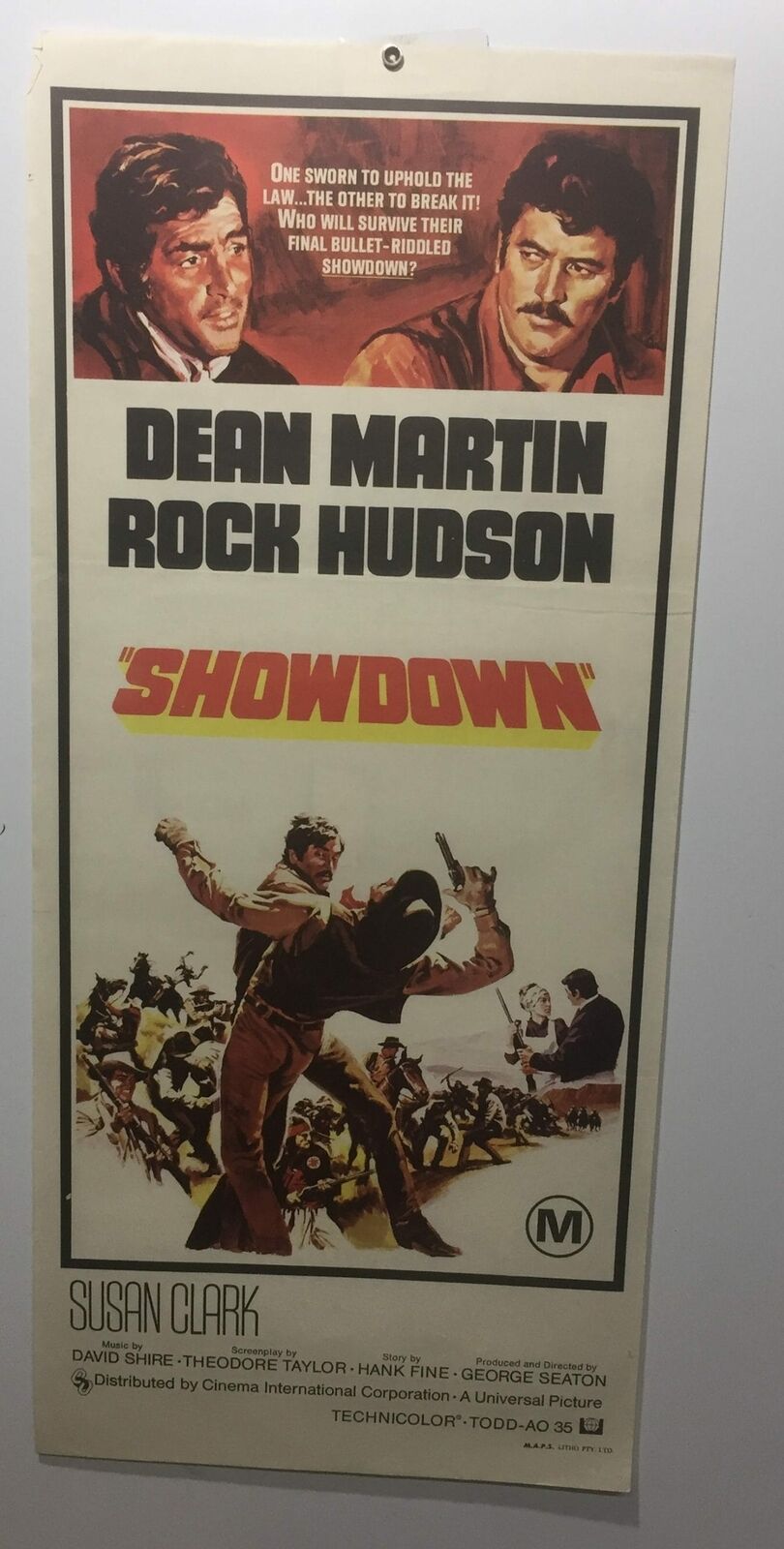 ORIGINAL DAYBILL MOVIE POSTER - SHOWDOWN