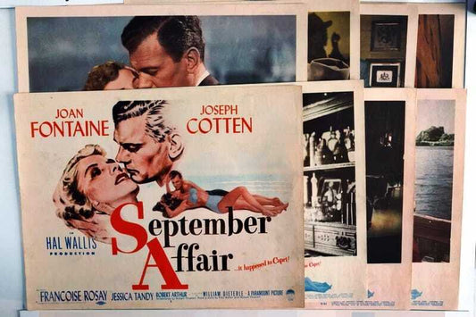 ORIGINAL LOBBY CARDS - SEPTEMBER AFFAIR - 1951 - set of 8