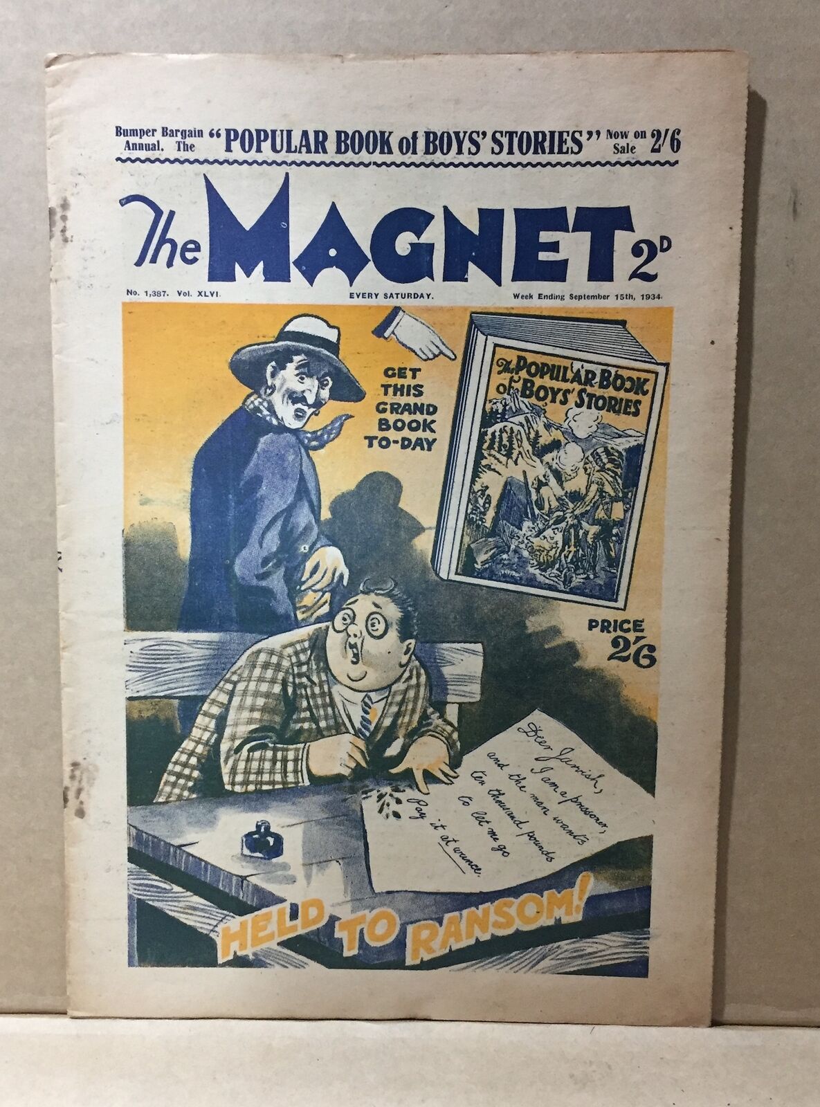 COMIC BOOK - THE MAGNET 2D NO.1387 1934