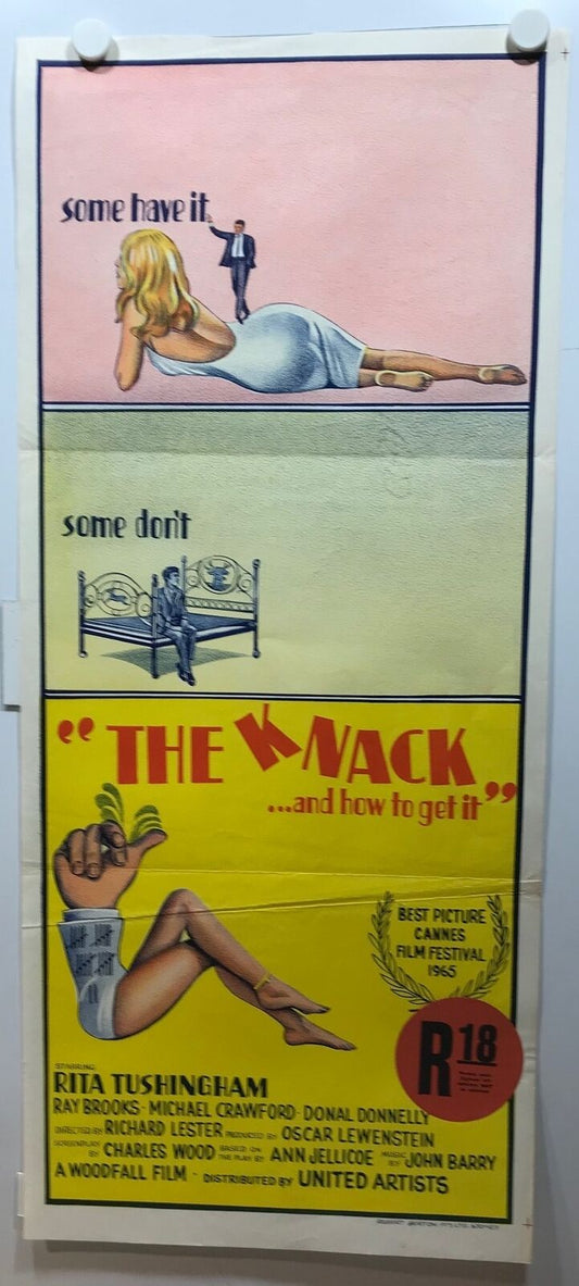 ORIGINAL DAYBILL MOVIE POSTER - THE KNACK AND HOW TO GET IT - 1965