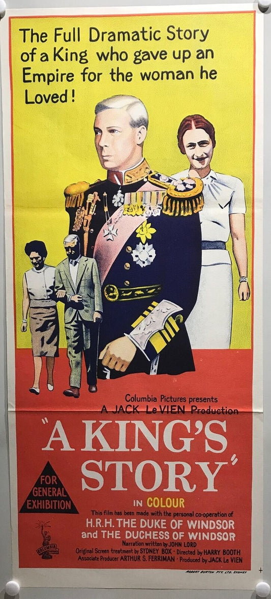 ORIGINAL DAYBILL MOVIE POSTER - A KING'S STORY