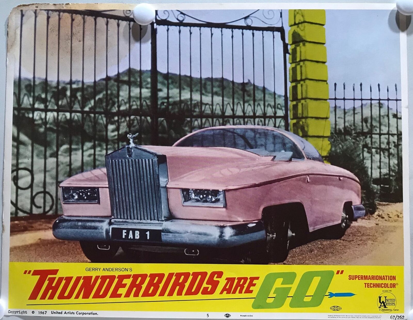 ORIGINAL LOBBY CARDS - THUNDERBIRDS ARE GO - 1966 - set of 8