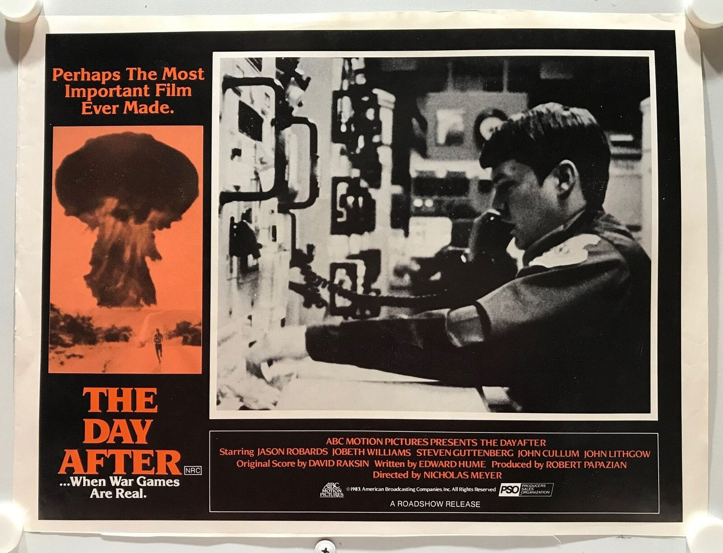 ORIGINAL LOBBY PHOTO SHEET - THE DAY AFTER - 1983 - 5 single images