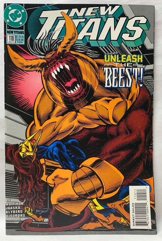 COMIC BOOK - NEW TEEN TITANS UNLEASH THE BEAST #110