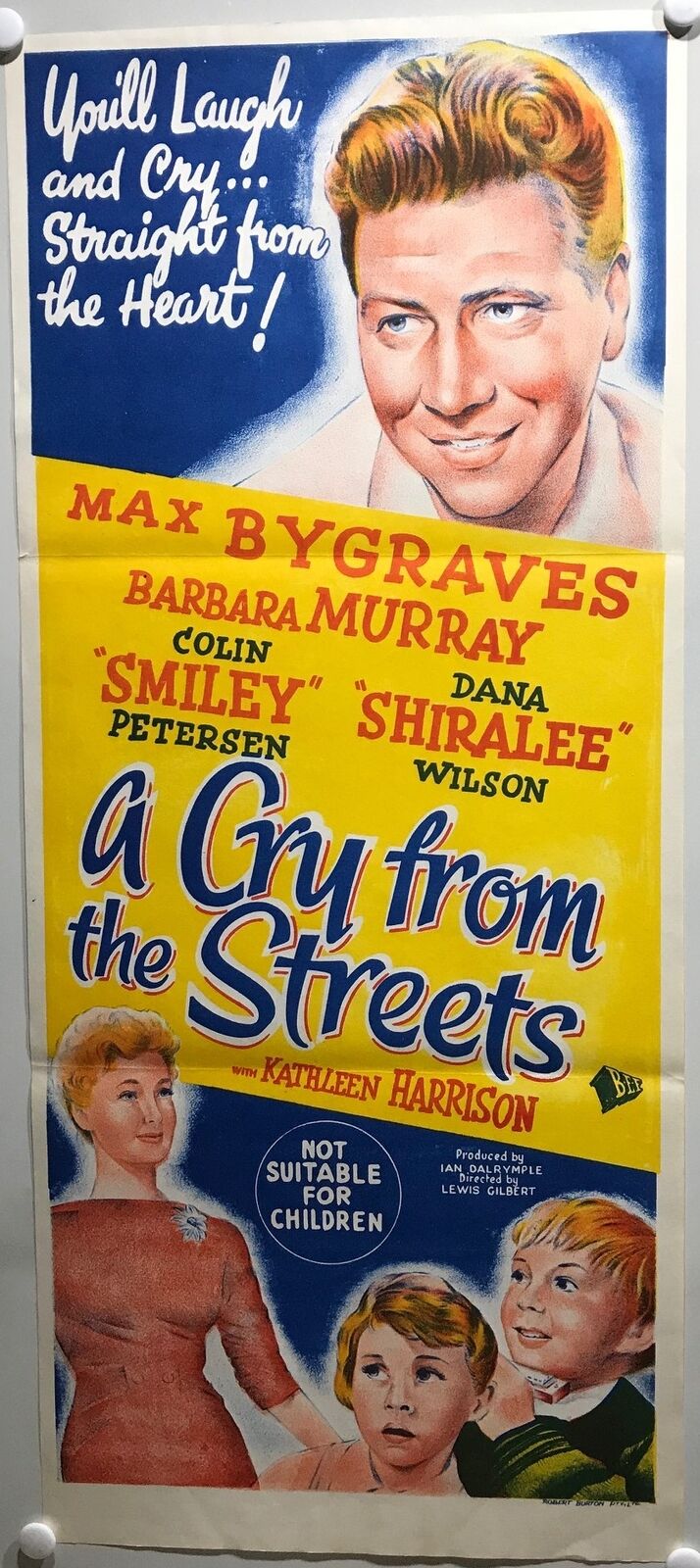 ORIGINAL DAYBILL MOVIE POSTER - A CRY FROM THE STREETS