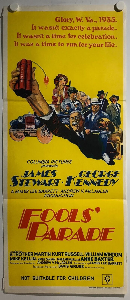 ORIGINAL DAYBILL MOVIE POSTER - FOOLS PARADE