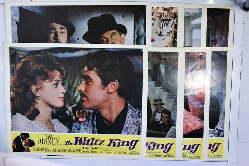 ORIGINAL LOBBY CARDS - THE WALTZ KING - 1963 - Walt Disney - set of 8