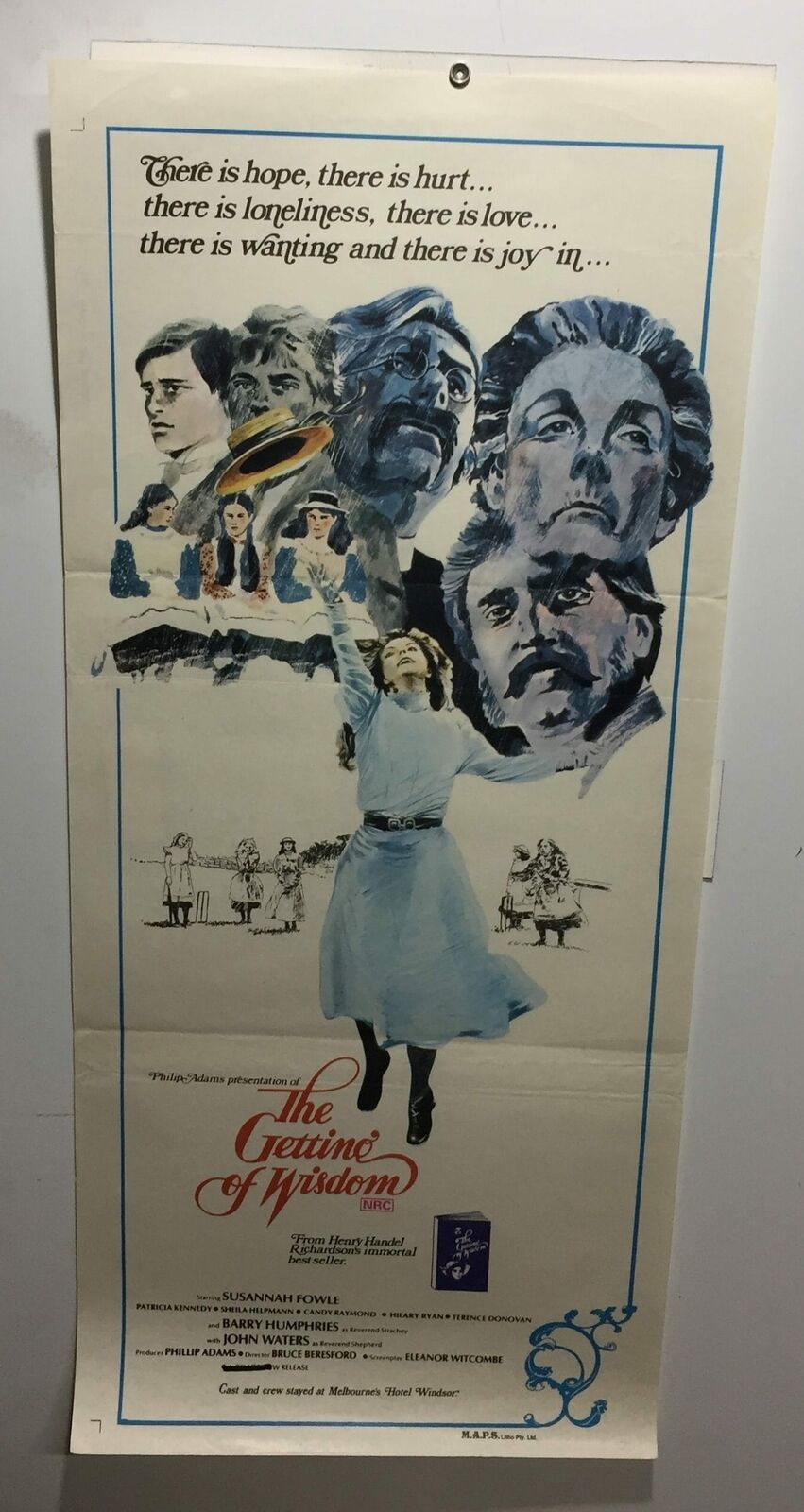 ORIGINAL DAYBILL MOVIE POSTER - THE GETTING OF WISDOM - 1978 - AUSTRALIAN