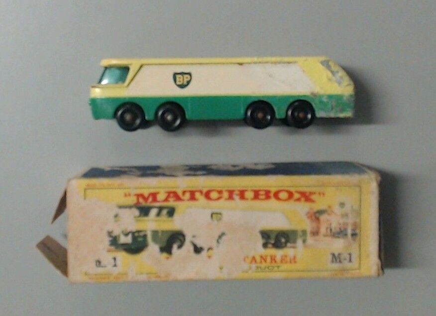 COLLECTABLE MATCHBOX CAR TRUCK TOYS LESNEY MAJOR -IN BOX- B.P PETROL TANKER M-1