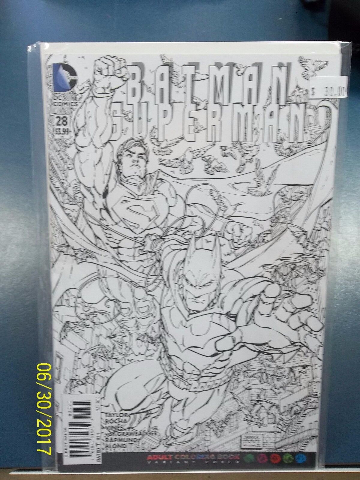 BATMAN & SUPERMAN ADULT COLORING BOOK NUMBER 28