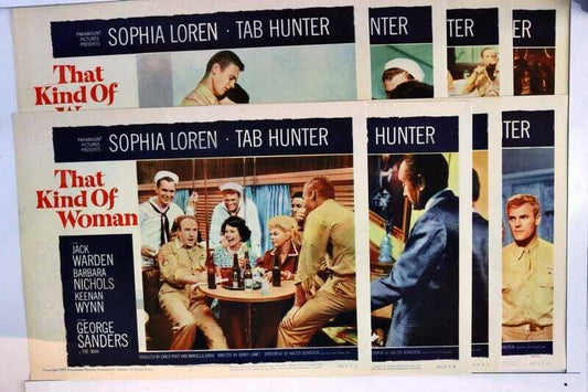 ORIGINAL LOBBY CARDS - THAT KIND OF WOMAN - 1959 - set of 8