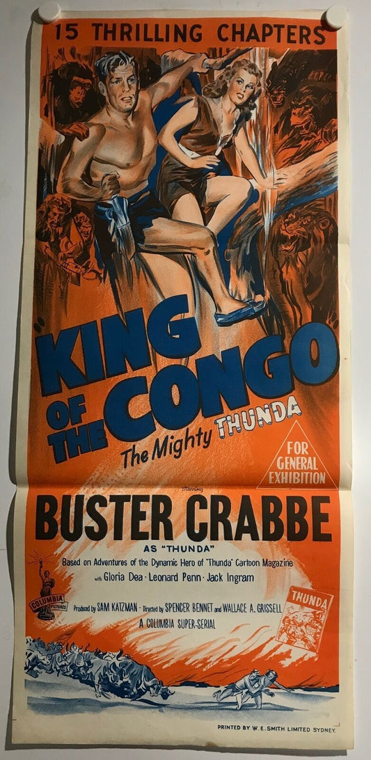 ORIGINAL DAYBILL MOVIE POSTER - KING OF THE CONGO