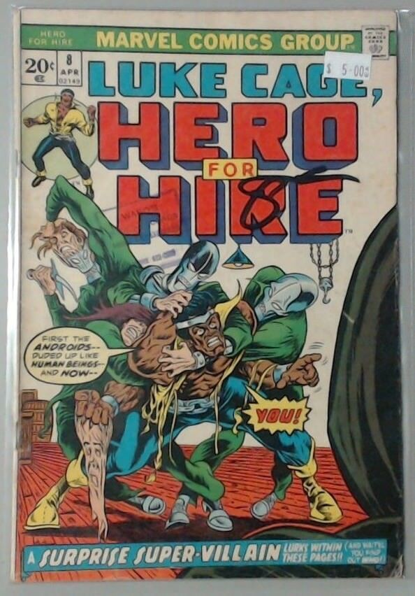 COMIC BOOK LUKE CAGE POWER MAN MARVEL CAGE HERO FOR HIRE  #8