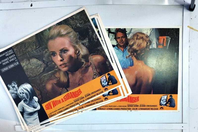 ORIGINAL LOBBY CARDS - SIN WITH A STRANGER - 1968 - set of 8