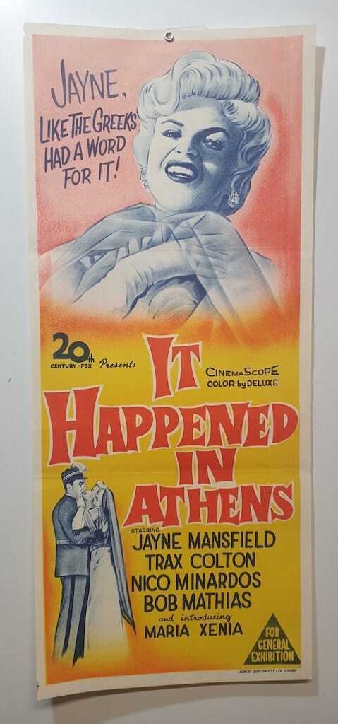 ORIGINAL DAYBILL MOVIE POSTER - IT HAPPENED IN ATHENS