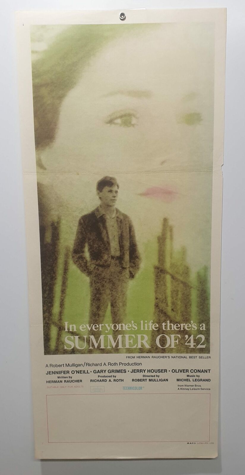 ORIGINAL DAYBILL MOVIE POSTER  – SUMMER OF '42