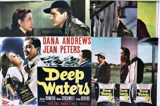 ORIGINAL LOBBY CARDS - DEEP WATERS - 1948 - set of 8