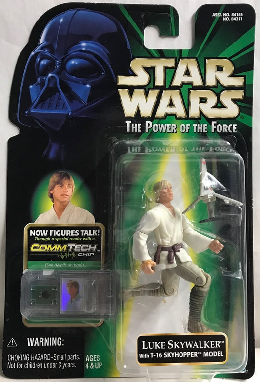 STAR WARS - HASBRO - POTF - LUKE SKYWALKER - with T-16 Skyhopper Model