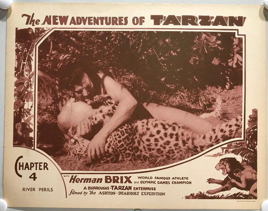 ORIGINAL SERIAL LOBBY CARD - THE NEW ADVENTURES OF TARZAN (a) - 1935 - Ch 4 "...