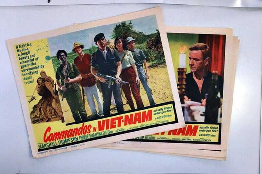 ORIGINAL LOBBY CARDS - COMMANDOS IN VIET-NAM - 1963