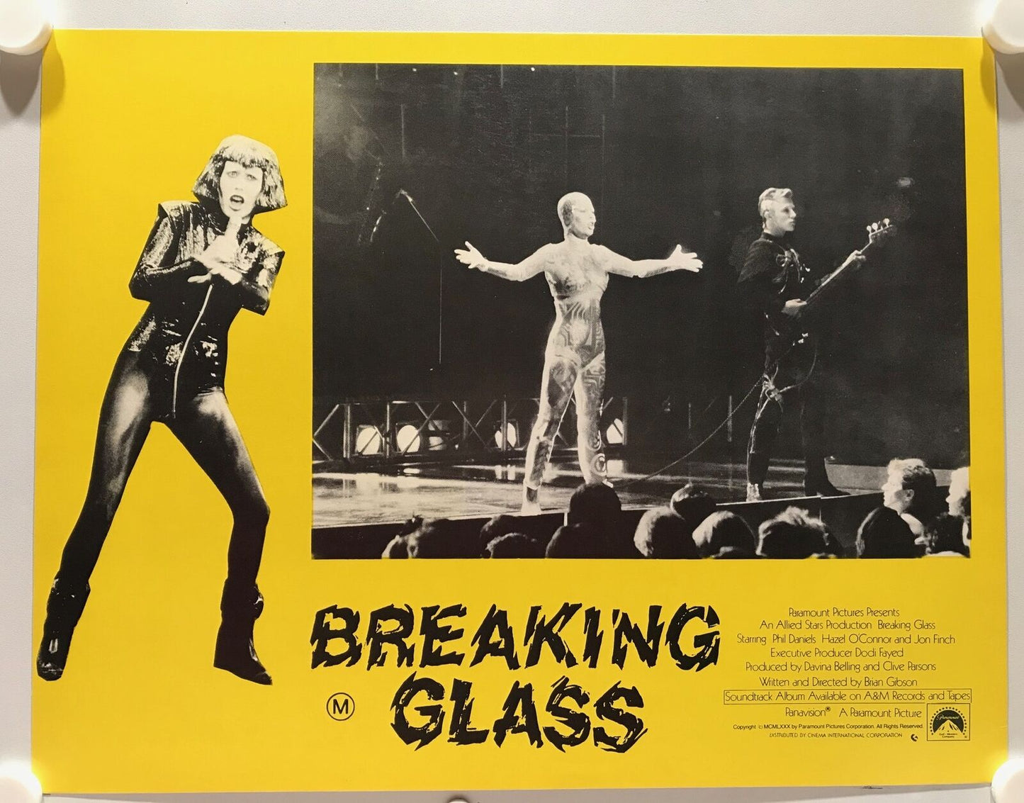 ORIGINAL LOBBY CARDS - BREAKING GLASS - 1980 - set of 8