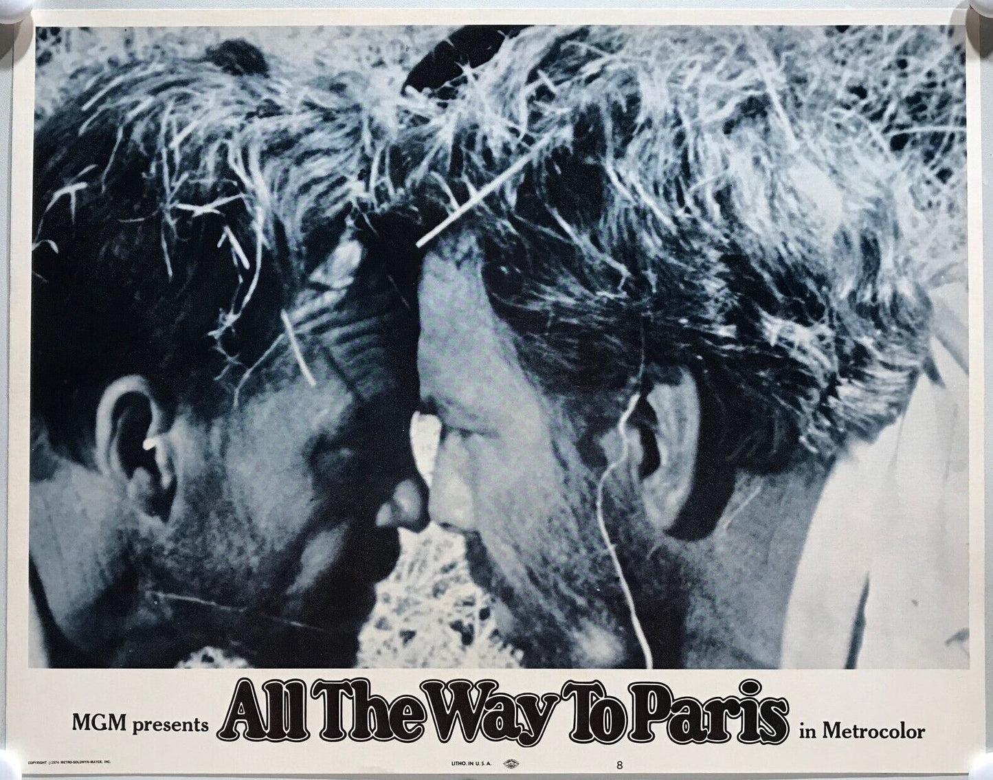 ORIGINAL LOBBY CARDS - ALL THE WAY TO PARIS - 1966 - set of 8