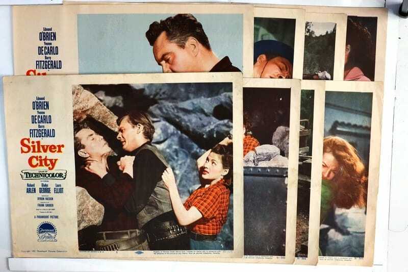 ORIGINAL LOBBY CARDS - SILVER CITY - 1951 - set of 8