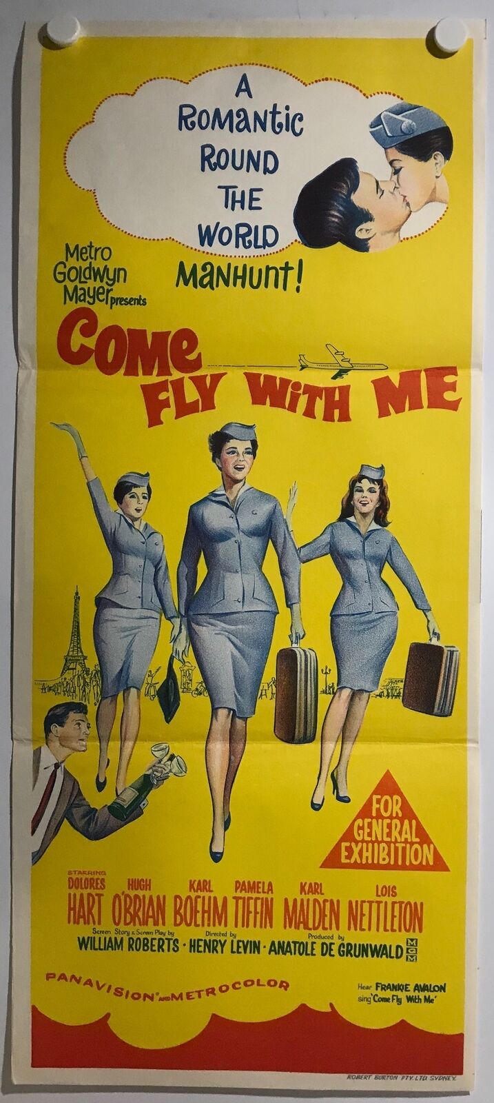 ORIGINAL DAYBILL MOVIE POSTER - COME FLY WITH ME