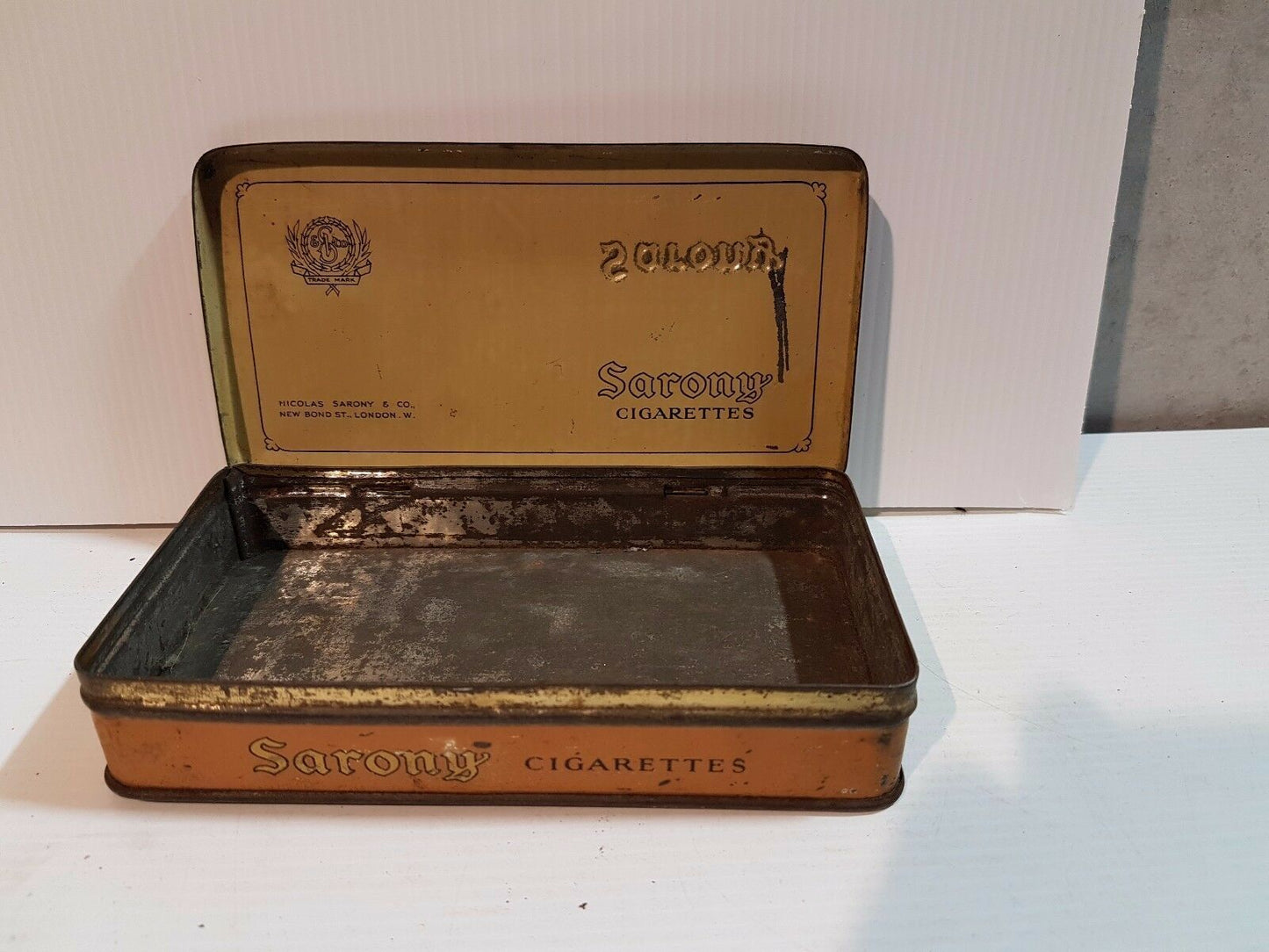 Biscuit Tea Sweets Cigar Tin Sarony Cigarettes Nicolas Sarony & Co London