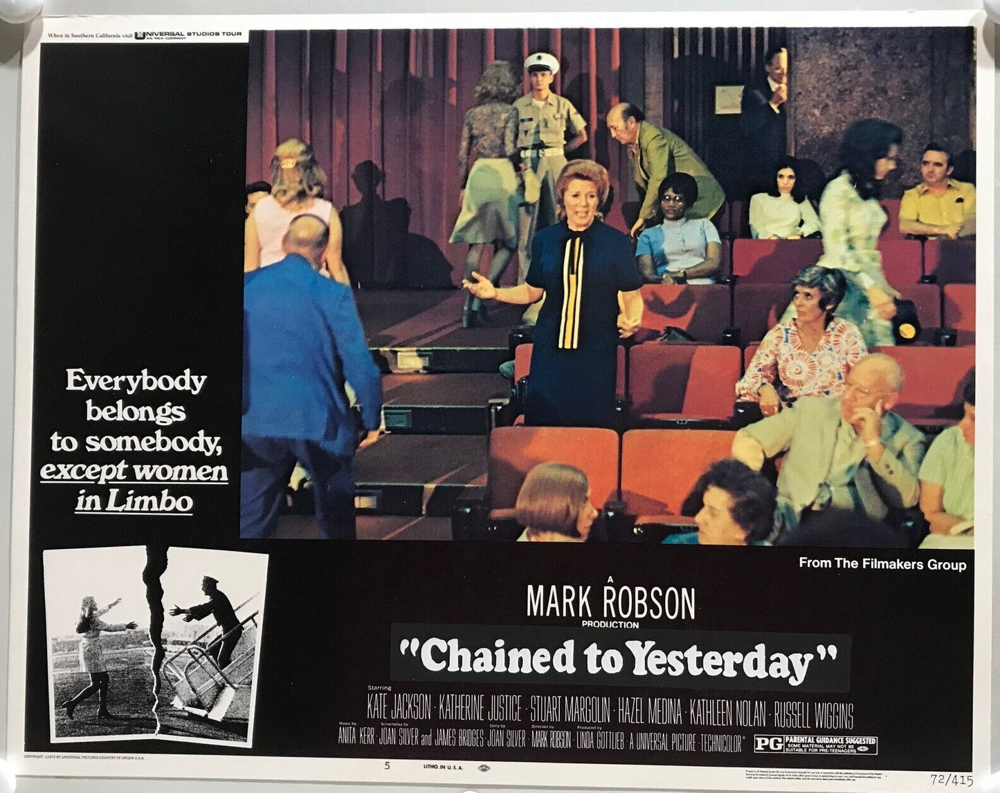 ORIGINAL LOBBY CARDS - CHAINED TO YESTERDAY aka "Limbo" - 1972 - set of 8