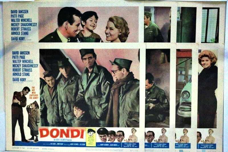 ORIGINAL LOBBY CARDS - DONDI - 1961 - set of 8