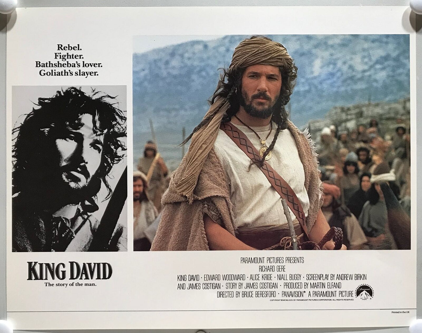 ORIGINAL LOBBY CARDS - KING DAVID - 1985 - set of 8