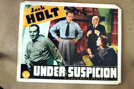 ORIGINAL LOBBY CARD - UNDER SUSPICION - 1937 - key card