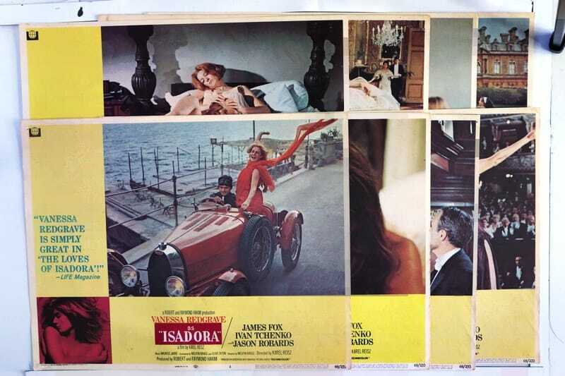 ORIGINAL LOBBY CARDS - ISADORA - 1969 - set of 8