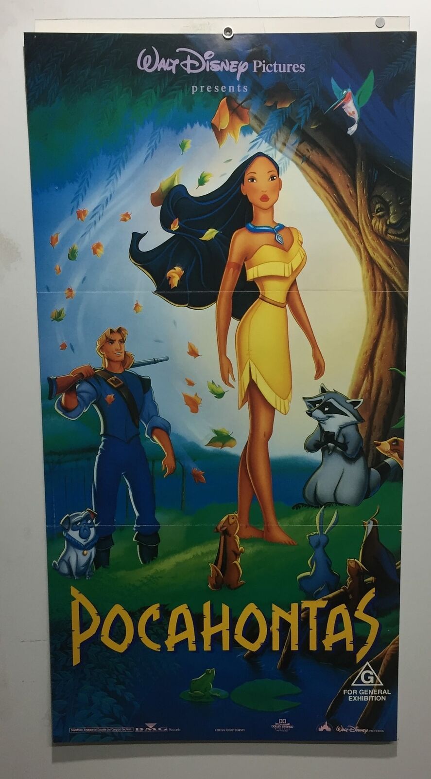 ORIGINAL DAYBILL MOVIE POSTER - POCAHONTAS - WALT DISNEY