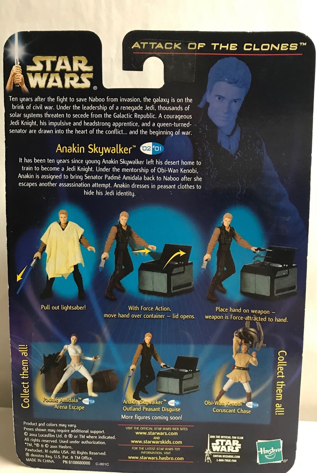 STAR WARS - HASBRO - AOTC - ANAKIN SKYWALKER - "OUTLAND PEASANT DISGUISE" - w...